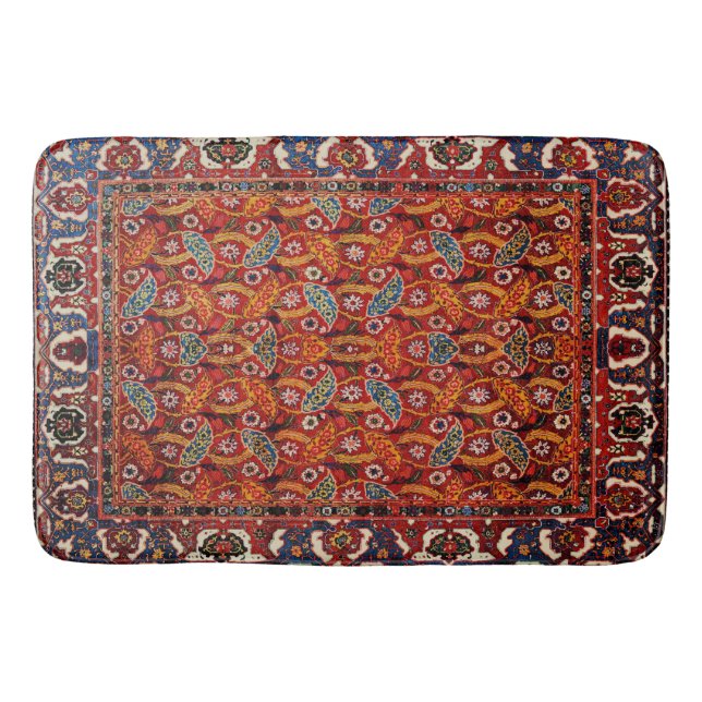 Tapete De Banheiro Red Persian Ethnic Oriental Rug  (Frente)