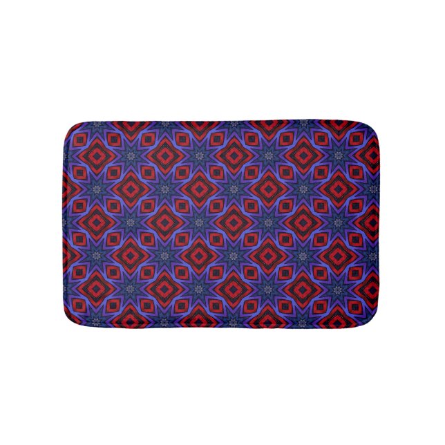 Tapete De Banheiro Red With Blue Stars (frente)