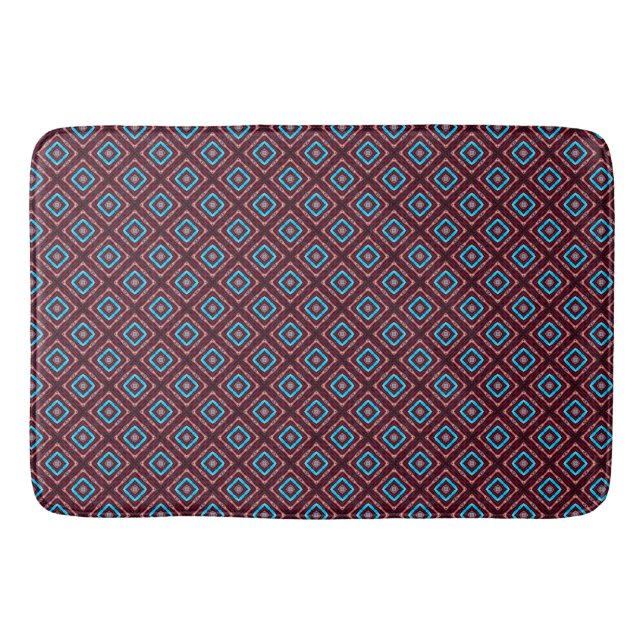 Tapete De Banheiro Red With Blue Stars (Frente)