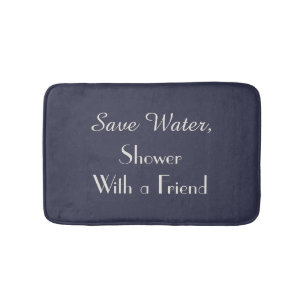 Tapete De Banheiro Refletindo Azul Salva Água Engraçada Bath Mat Ma
