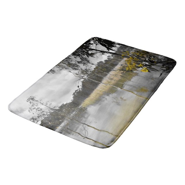 Tapete De Banheiro Reflexões Por Baixo Do Céu Da Cinza (Angulado)