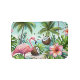 Tapete De Banheiro Refúgio de Flamingos