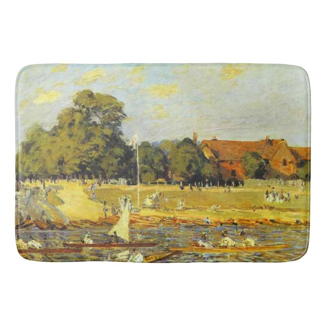 Tapete De Banheiro Regata em Hampton Court Alfred Sisley Poster (Frente)