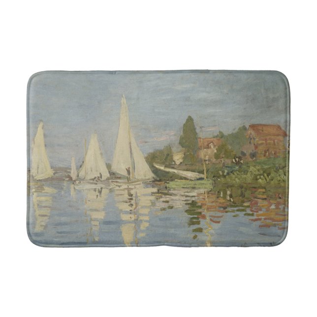 Tapete De Banheiro Regattas at Argenteuil, OIl Painting, Claude Monet (Frente)