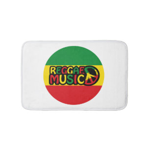 Tapete De Banheiro Reggae design de Música com estilo e cor rastafari
