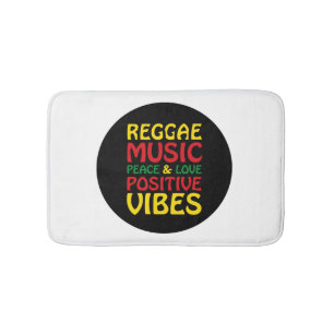Tapete De Banheiro Reggae Music com afirmações positivas