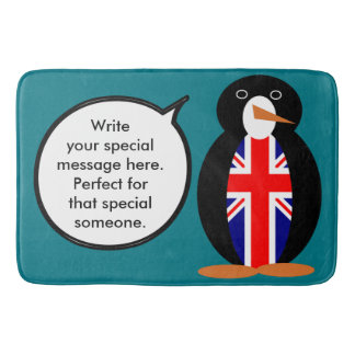 Tapete De Banheiro Reino Unido Falando Sra. Pinguim
