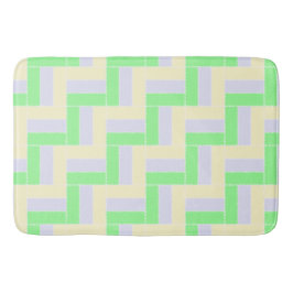 Tapete De Banheiro Retângulos de Pastel Linhas Brancas Padrão