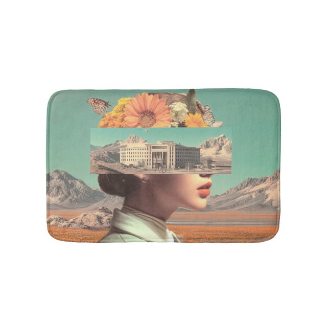 Tapete De Banheiro Retrato Surrealista com Paisagem Arquitetônica (frente)