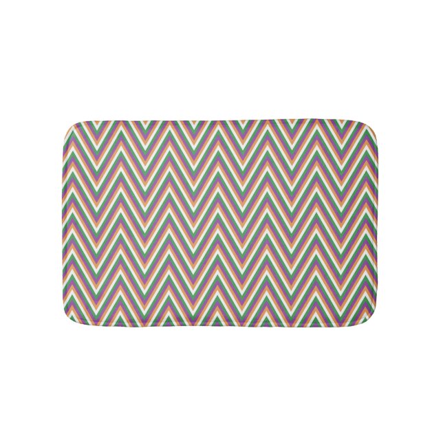 Tapete De Banheiro Retro Chevron Pattern Cool  (frente)