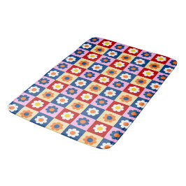 Tapete De Banheiro Retro Cute colorful Flowers Pattern 