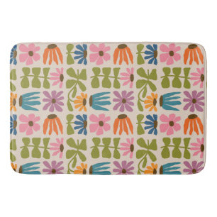 Tapete De Banheiro Retro Groovy Floral