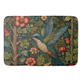 Tapete De Banheiro Retro hummingbird art nouveau boho chic