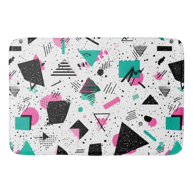 Tapete De Banheiro Retro Memphis Geometric Pattern (Frente)