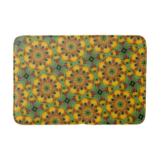 Tapete De Banheiro Retro Sunflower Bath Mat