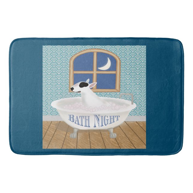 Tapete De Banheiro Rex: TV Terrier Bath Night Bath Mat (Frente)