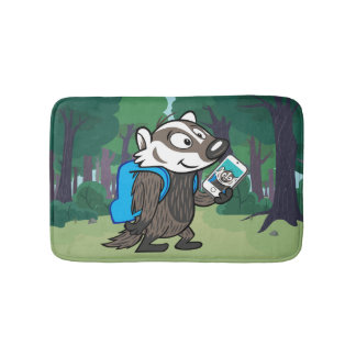 Tapete De Banheiro Ricky Raccoon| Boomer Badger Selfie