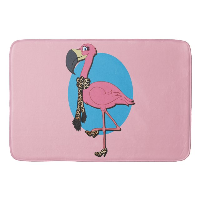 Tapete De Banheiro Rico Flamingo Bath Mat (Frente)