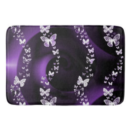 Tapete De Banheiro Rodovalho da Borboleta Púrpura