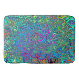 Tapete De Banheiro Rodovalho Verde da Espuma Magenta, Azul e Marinha