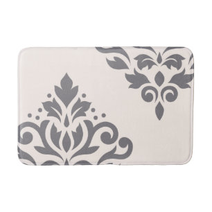 Tapete De Banheiro Rolar Damask Art I Cinza Creme