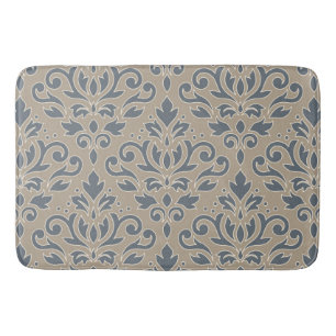Tapete De Banheiro Rolar Damask Lg Padrão Cream Linha Azul Areia