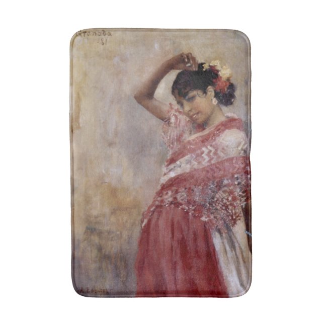 Tapete De Banheiro Romani Gypsy Woman Dancing (por Albert Edelsense) (Frente Vertical)