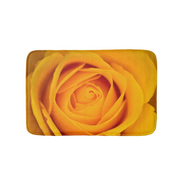 Tapete De Banheiro Rosa amarela flor Bath Mat (frente)