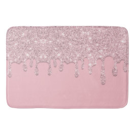 Tapete De Banheiro Rosa claro Derramando Bath Mat
