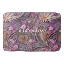 Rosa Dourada Daisy e Pansies Elegante Floral