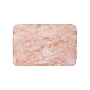 Tapete De Banheiro Rosa Dourado Marble 7 Bath Mat