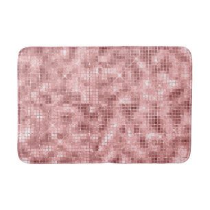 Tapete De Banheiro Rosa Dourado Rosa Luxo Brilhante Garota