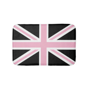 Tapete De Banheiro Rosa e preto BRITÂNICOS da bandeira de Union Jack