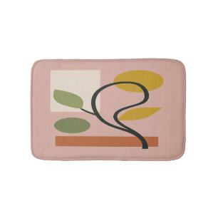 Tapete De Banheiro Rosa Empoeirado Geométrico Contemporâneo