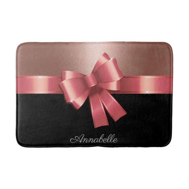 Tapete De Banheiro Rosa Foil e Arco (Frente)