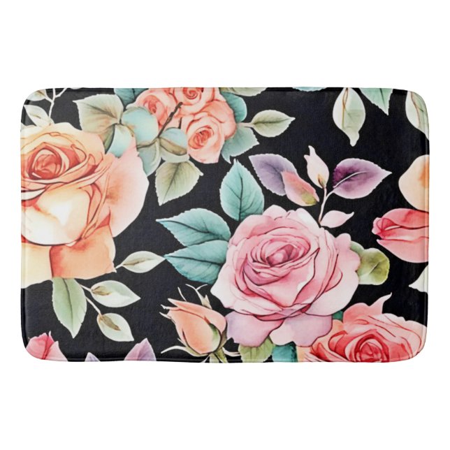 Tapete De Banheiro Rosa Garden Pattern Design (Frente)