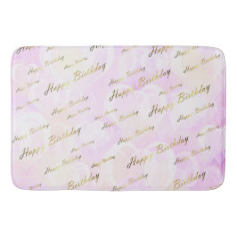 Tapete De Banheiro rosa, ouro, prata, aniversário, flores, floral,