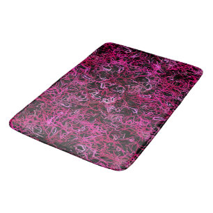 Tapete De Banheiro Rosa quente e preto