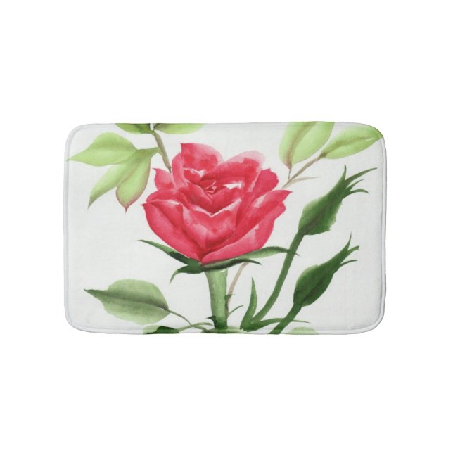 Tapete De Banheiro Rosa vermelha (frente)