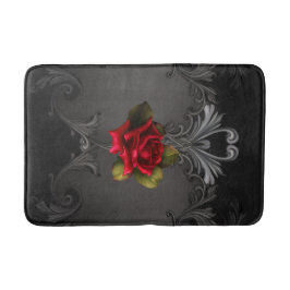 Tapete De Banheiro Rosa Vermelha & Elegante Gótico Preto