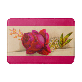 Tapete De Banheiro Rosa vermelha vitoriana