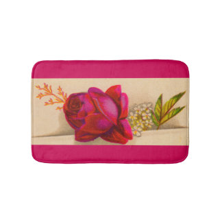Tapete De Banheiro Rosa vermelha vitoriana