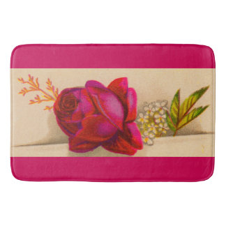 Tapete De Banheiro Rosa vermelha vitoriana