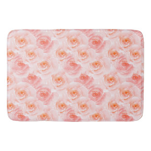 Tapete De Banheiro Rosas bonito de Cor de Água Rosa