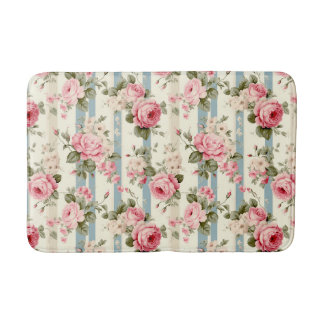Tapete De Banheiro Rosas Chique Vintage