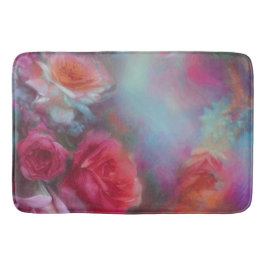 Tapete De Banheiro Rosas De Fantasia Pintados Em Peach Vintage Botani