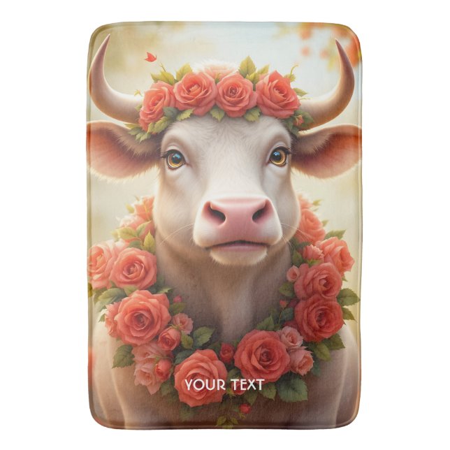 Tapete De Banheiro Rosas de Vaca Fantasy Linda (Frente Vertical)