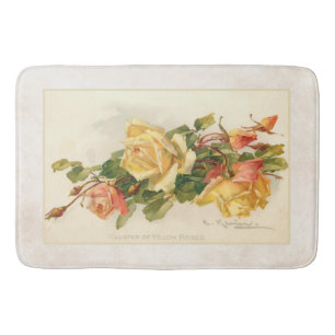 Tapete De Banheiro Rosas Douradas e Rosa Vintage