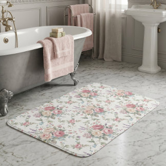 Tapete De Banheiro Rosas Pastel Elegantes Shabby Chic