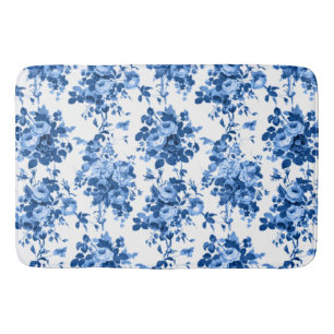 Tapete De Banheiro Rosas Românticos Antigos da Vintagem - Azul em Br